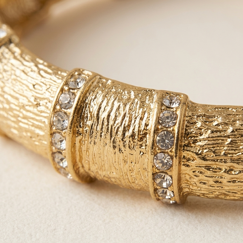 Brazalete Dorado Cráter con piedras - Querida Lua