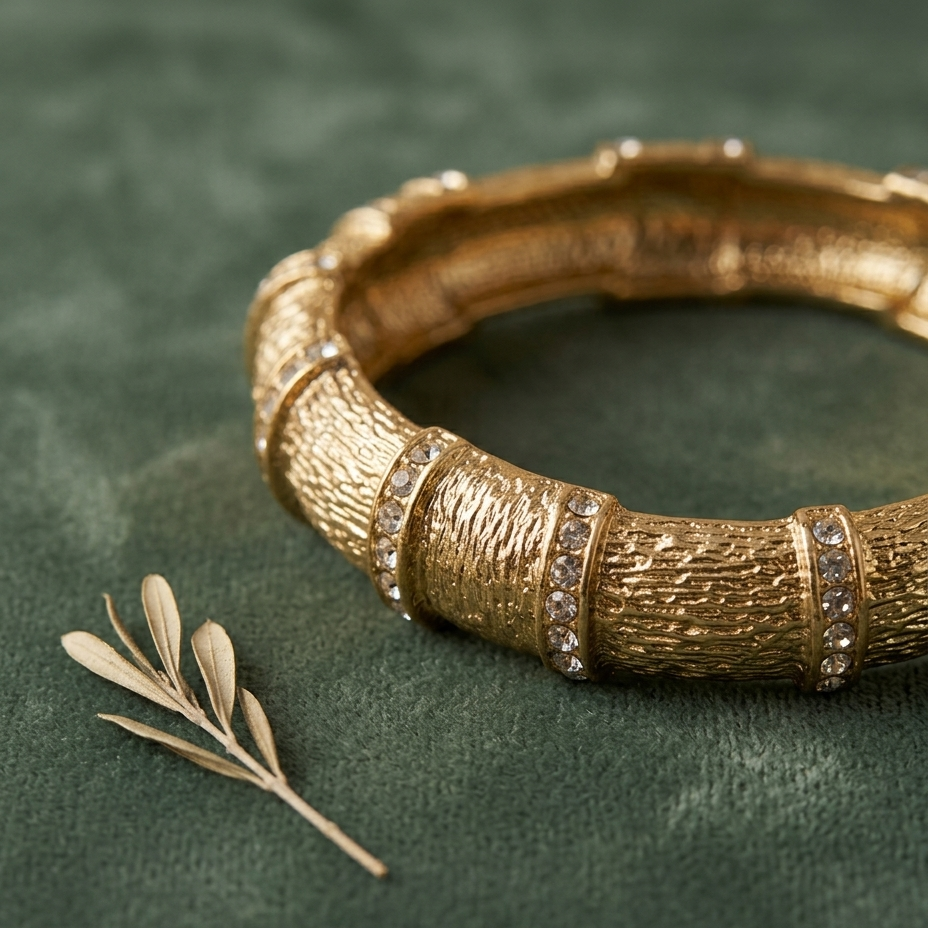 Brazalete Dorado Cráter puesto